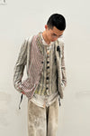 ARCHIVIO J.M.Ribot color block stripe suit G01/FD